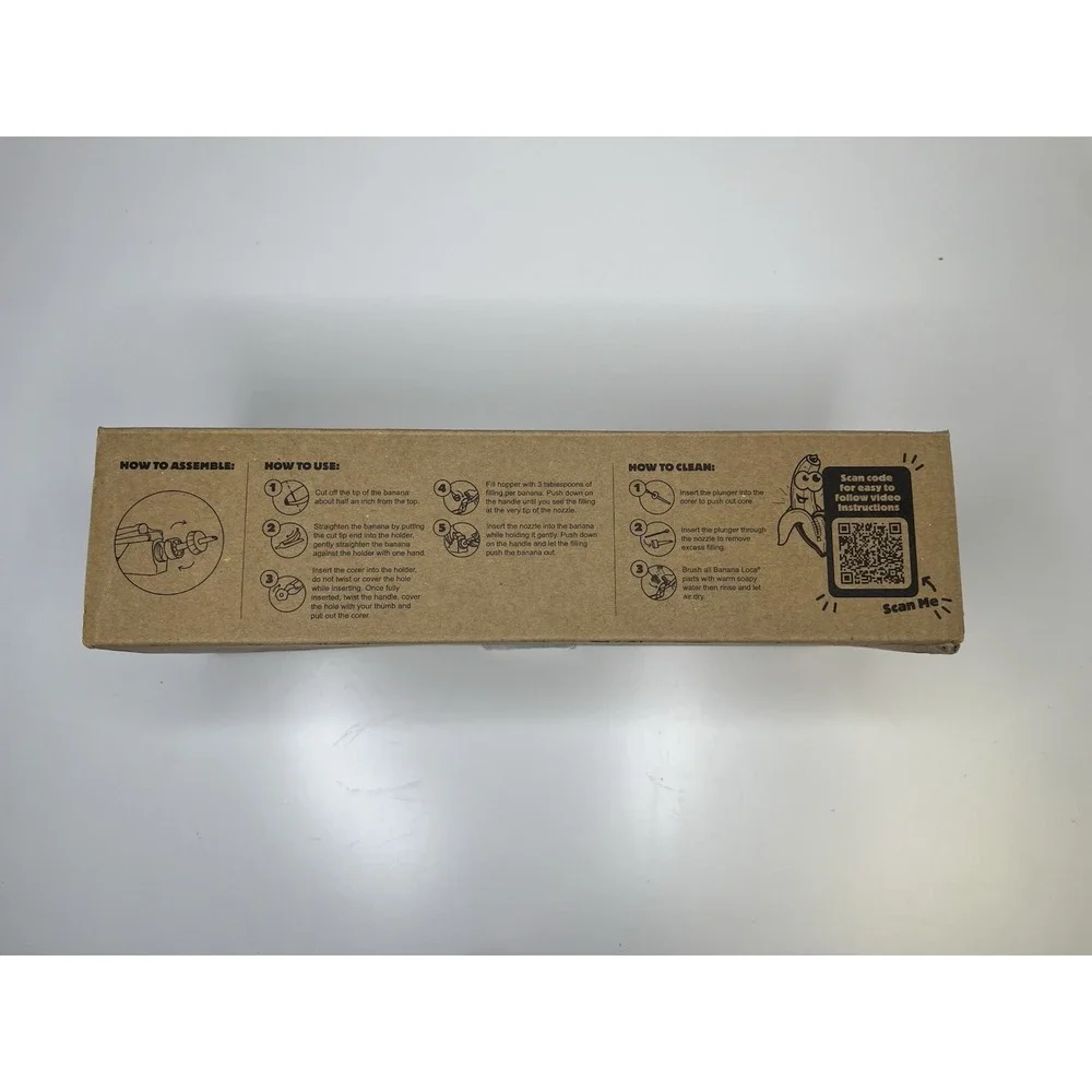 Banana Loca Kitchen Gadget Core & Fill A Banana While Still In Its Peel OPEN BOX